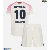 Otroški Nogometni dresi Bayer Leverkusen Malik Tillman #10 Gostujoči 2025-26 Kratek Rokav (+ Kratke hlače)